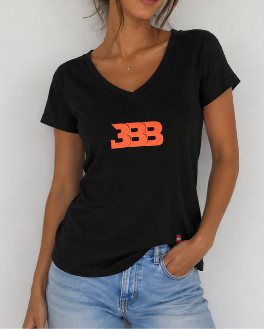 BBB Peach Bling V-Neck Tee