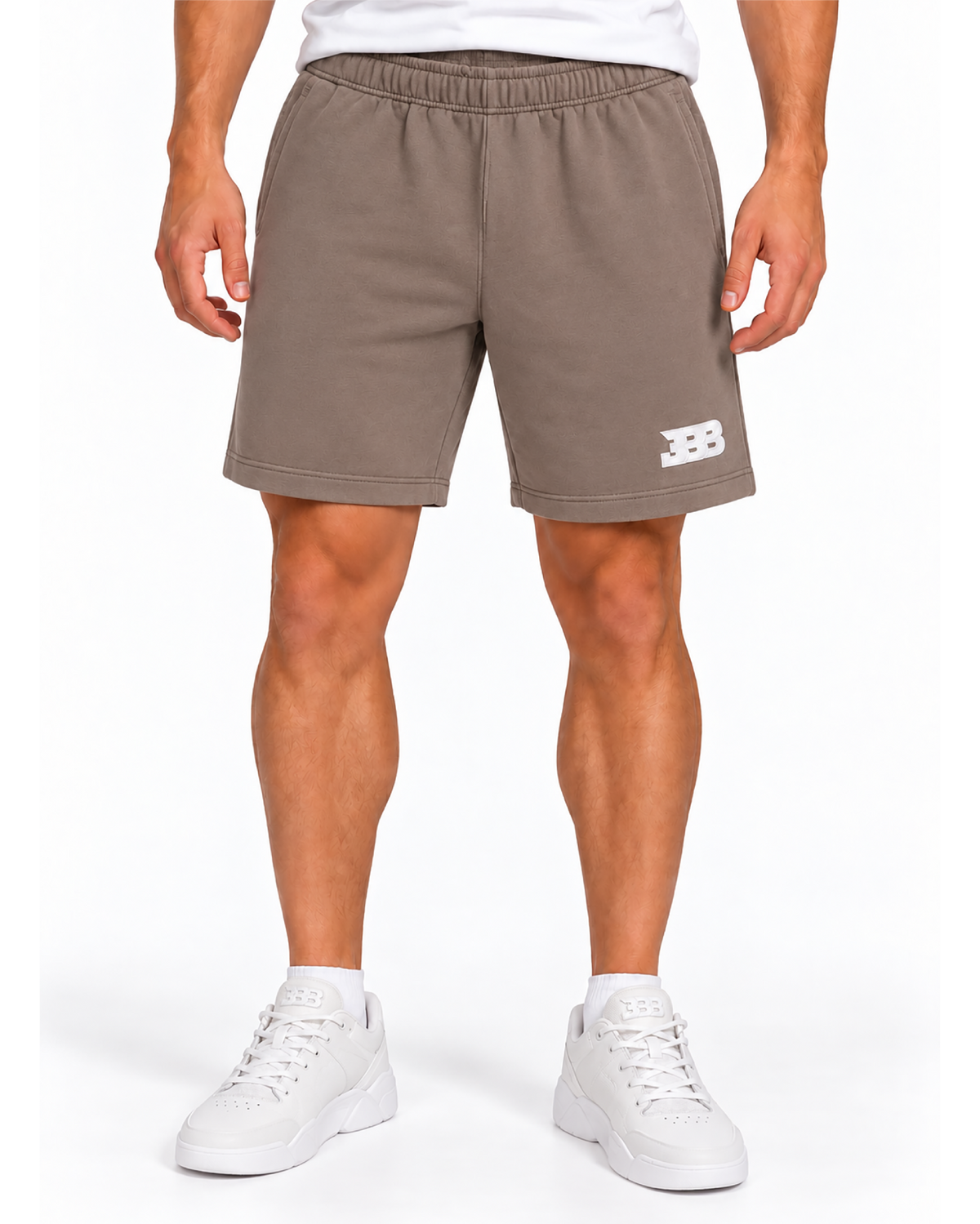 BBB Fleece Track Shorts - Warm Gray