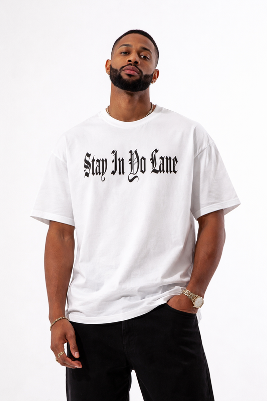 BBB OE Stay In Yo Lane White Tee