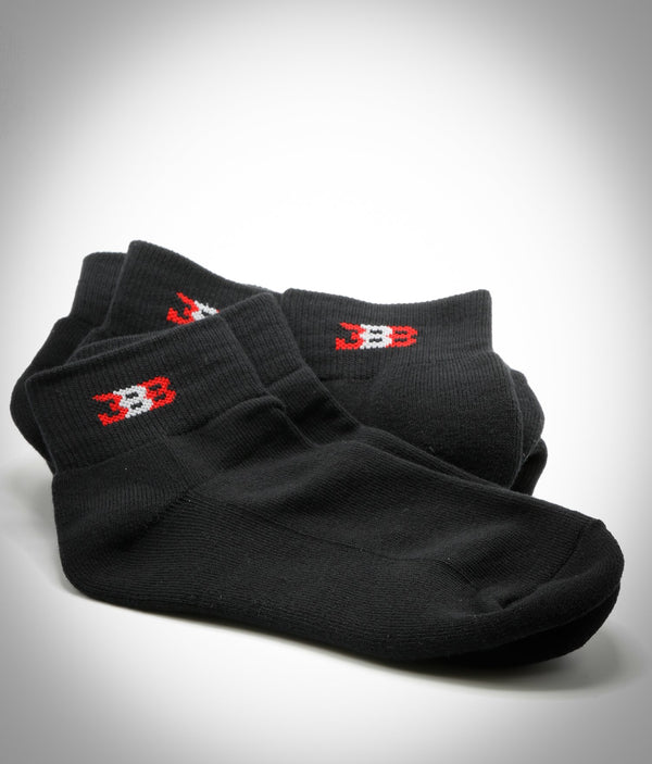 BBB Mid Crew Socks Black - 3 Pack